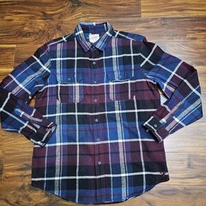 American Eagle Outfitters Heritage Men's Blue Plaid Shirt large